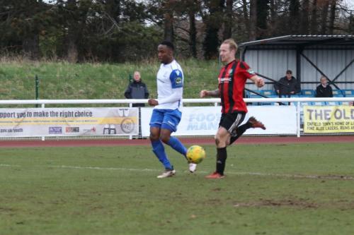 Ryan Blake (L) squares for Aaron Greene to score the second goal