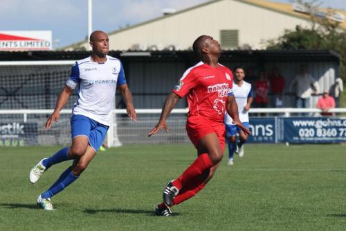 Enfields Simon Thomas (L) and Harrows Curtis Ujah107