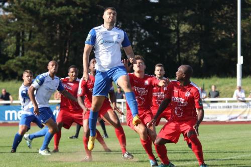 Enfields Taylor McKenzie (white) makes  decoy run at a corner