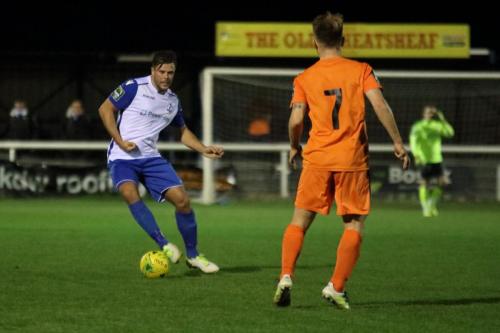 Enfields Adam Martin (L) and Leistons Byron Lawrence113