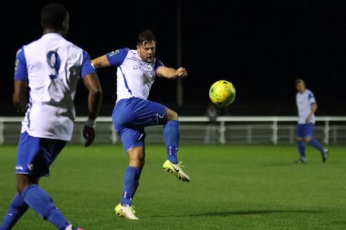 Enfields Adam Martin miscues a shot