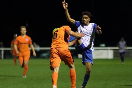 Enfields Montell Moore (R) and Leistons Tom Bullard112