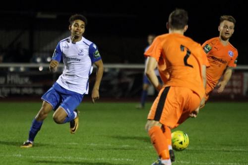 Enfields Montell Moore and Leistons Joe Mardsen (2) and Byron Lawrence