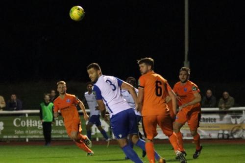 Enfields Taylor McKenzie (3) and Leistons Tom Bullard