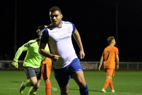 Enfields Taylor McKenzie celebrates his last-gasp equaliser