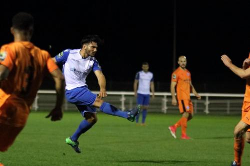 Mario Noto shoots just over the bar