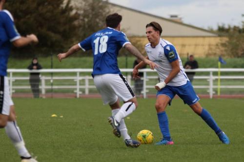 Enfields Sam Youngs (R) and Margates Jack Evans