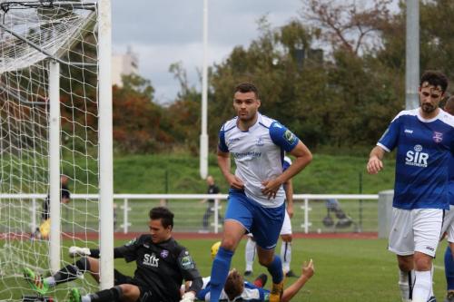Taylor McKenzie wheels away after scoring what proved to be the winning goal