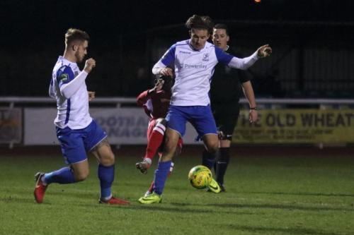 Enfields Dan Rumens (L) and Sam Youngs