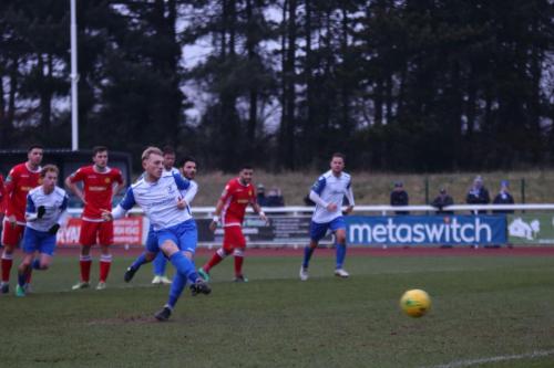 Ryan Blackmans penalty puts Enfield 2-0 up