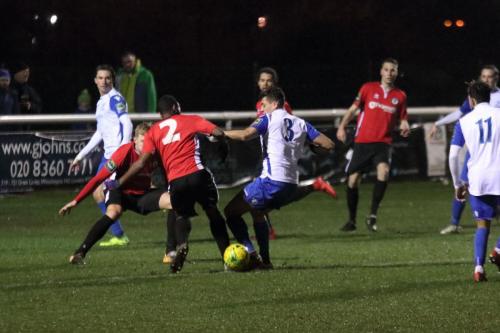 Burgess Hills Ibrahim Diallo (2) challenges Samir Bihmoutine