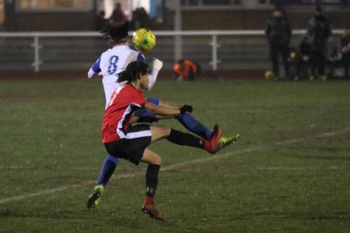 Enfields Sam Youngs (8) and Burgess hills Che Krabbendam