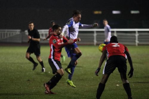 Enfields Sam Youngs and Burgess Hills Jack Brivio (L) and Ibrahim Diallo