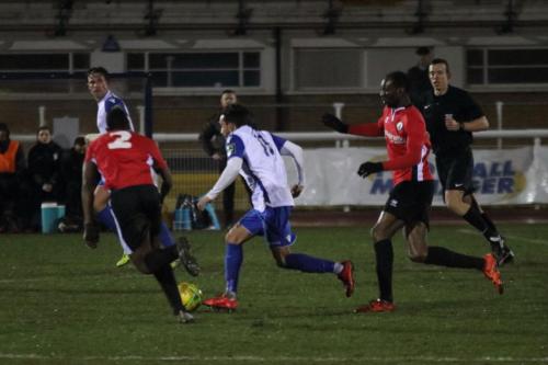 Enfields Tyler Campbell and Burgess Hills Ibrahim Diallo (2) and Stephane Ngamvoulou