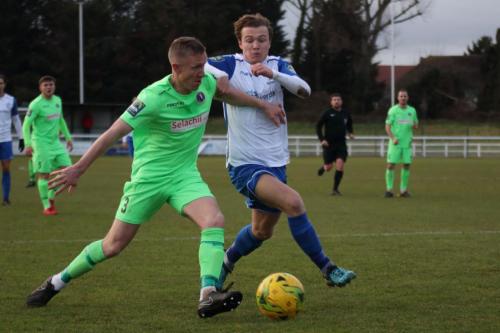 Dorkings Chris Boulter (L) and Enfields Mickey Parcell