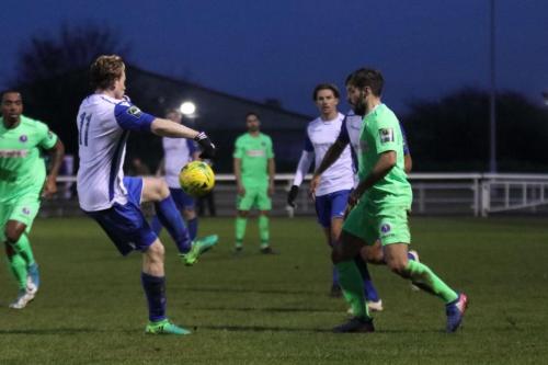 Enfields Aaron Greene (11) controls a dropping ball