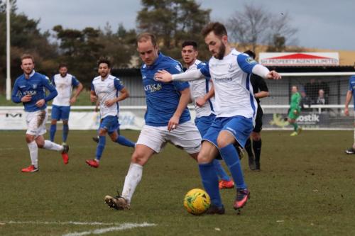 Enfields Jack Hockney (R) and Lowestofts Andrew Fisk