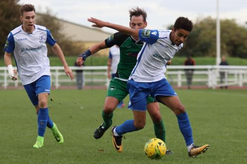 Enfields Montell Moore and Ben Ward- Cochrane (L) and Phoenixs Jack Hopkins