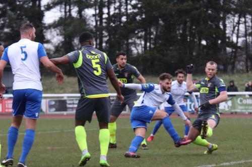Jack Hockney scores the first Enfield goal