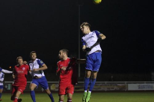 Enfields Ben Ward-Cochrane (R) makes a decoy run at a set piece