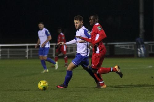 Enfields Jack Hockney (L) and Chipsteads Jeremy Boakye