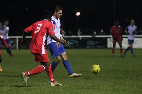 Enfields Liam Hope (R) and Chipsteads Felix Erivaldo