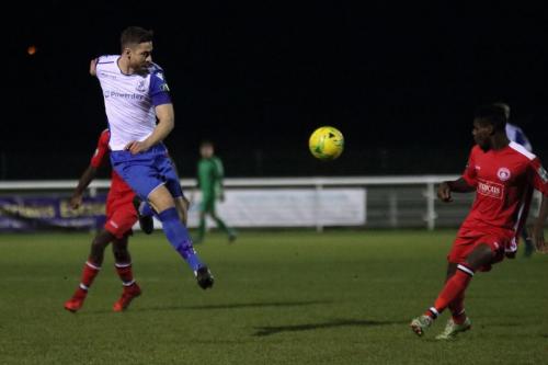 Enfields Steve Wales (L) and Chipsteads Felix Erivaldo