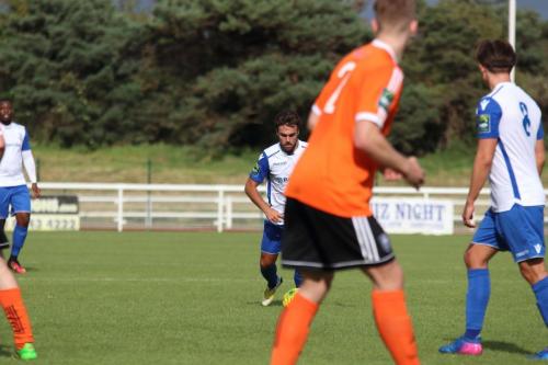 Enfields Jack Higgs advances before scoring the final goal from long range