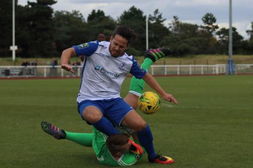 Met keeper Luke Williams saves at the feet of Drew Roberts160