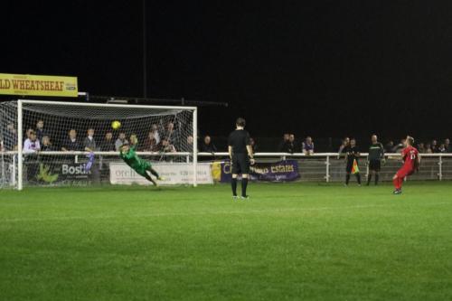 Hertfords Brett OConnor hits the post to give Enfield the win