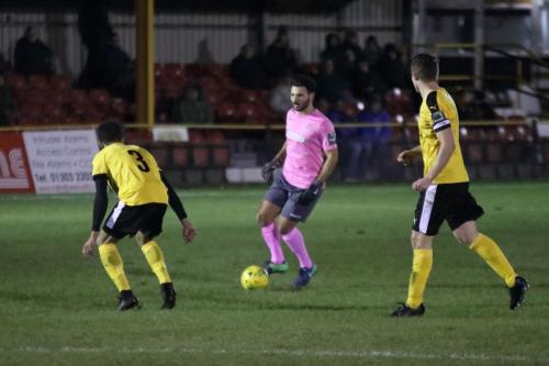 Enfields Mario Noto and Invictas Nat Blanks (L) and Michael Everitt