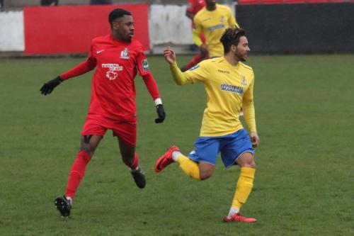 Harrows Kurtis Cumberbatch (L) and Enfields Tyler Campbell