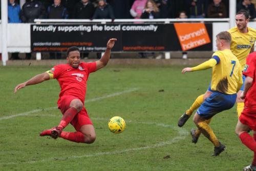 Harrows Shaun Preddie and Enfields Ryan Blackman (7) and Matt Johnson