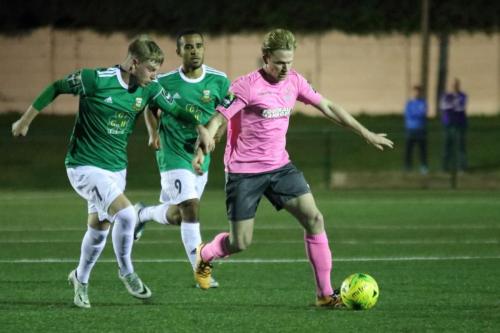 Enfields Aaron Greene pursued by Zak Joseph (9) and Keagan Cole