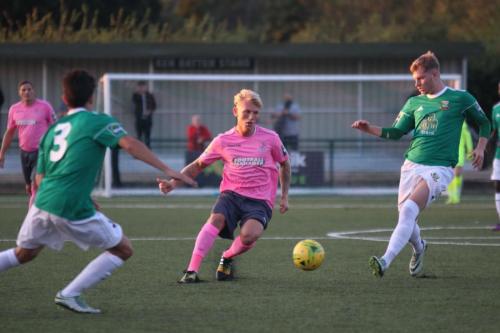 Enfields Ryan Blackman and Hendons Sam Murphy (3) and Keagan Cole