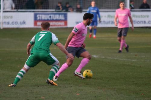 Enfields Mario Noto turns away from Sam Blackman (7)