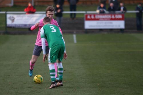 Enfields Mickey Parcell runs at Tom Richards (3)