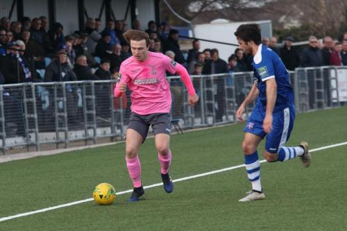 Enfields Mickey Parcell (L) and Margates Tom Mills