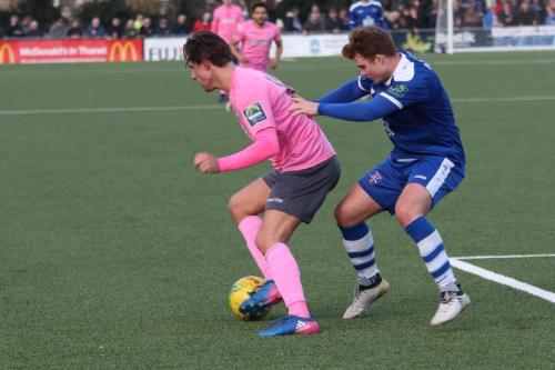 Enfields Sam Youngs (L) and Margates Sam Blackman