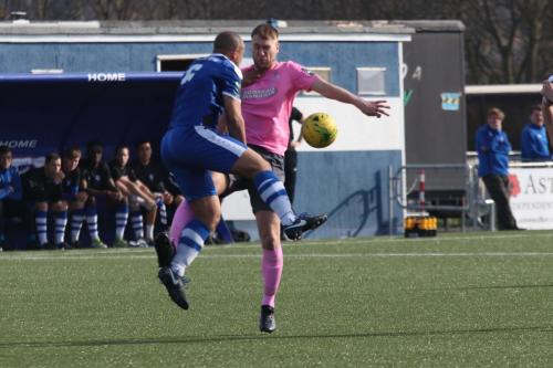 Margates Tom Wynter (blue) and Enfields Brad Wadkins