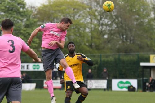 Enfields Liam Hope heads goalwards