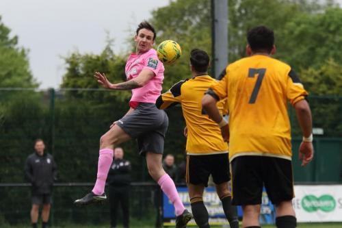 Enfields Matt Johnson and Mersthams Tom Kavanagh and Michael Abnett (7)