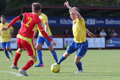 Needhams Jake Dye (L) and Enfields Aaron Greene207