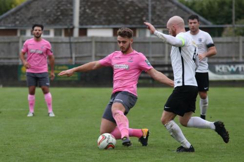 Enfields Dan Rumens (pink) and Roystons Scott Bridges