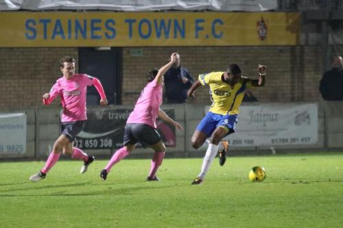 Enfields Mickey Parcell (L) and Drew Roberts and Staines Bayley Brown