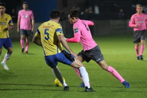 Staines Ben Martin (L) and Enfields Sam Youngs