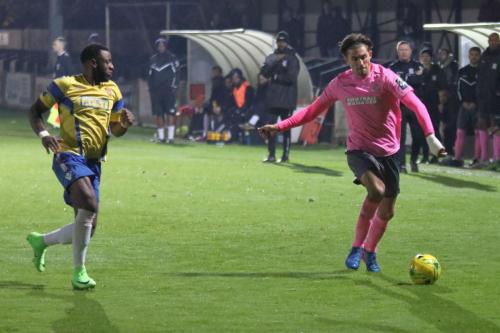 Staines Tyrell Miller-Rodney (L) and Enfields Sam Youngs219