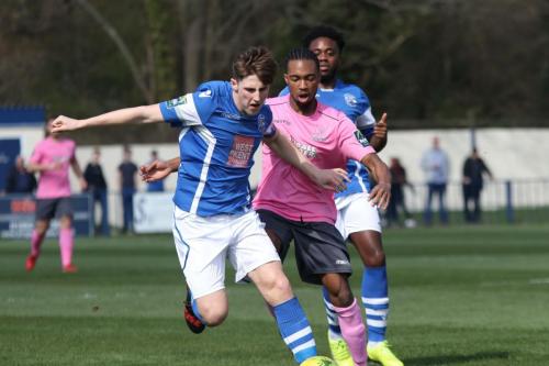 Angels Liam Smith (L) and Xavier Vidal and Enfields Dernell Wynter