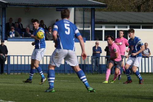 Enfields Sam Youngs sends a chip just wide