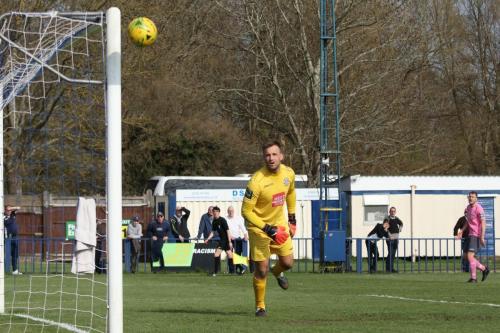 Sam Youngs chip drifts just wide of the Angels goal